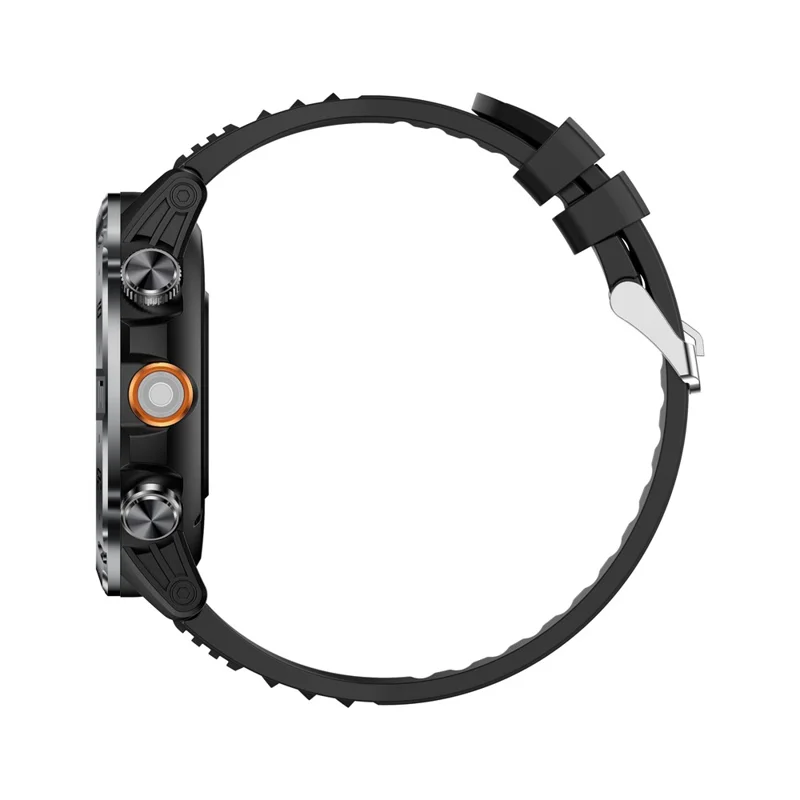 AK91 1.7 Inch HD Screen Smart Watch Bluetooth-compatible Calling Outdoor Sports Watch with Pedometer Flashlight - Black