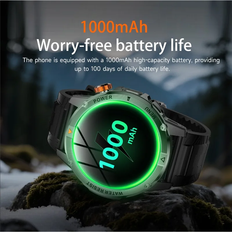 AK93 IP68 Waterproof Smart Watch with Heart Rate  /  Sleep Monitor Bluetooth-Compatible Sports Watch - Black + Silicone Strap