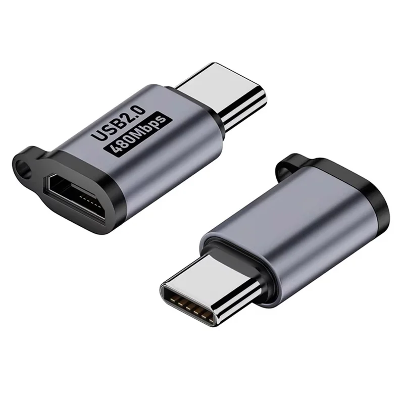 Micro USB Female to Type-C Male Adapter 480Mbps Data Transfer Charging Connector for Phone Tablet Camera
