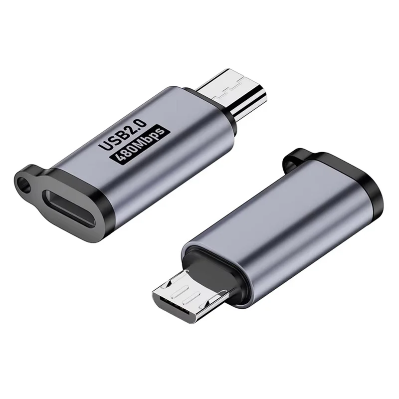 iP Female to Micro USB Male Adapter 480Mbps Data Transfer Charging Connector for Phone Tablet Camera