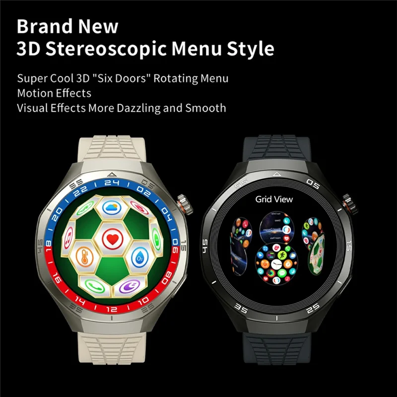 HK06 HERO 1.43 AMOLED Display Smart Watch Bluetooth-Compatible Health Watch with Heart Rate / Sleep Monitoring - Silver