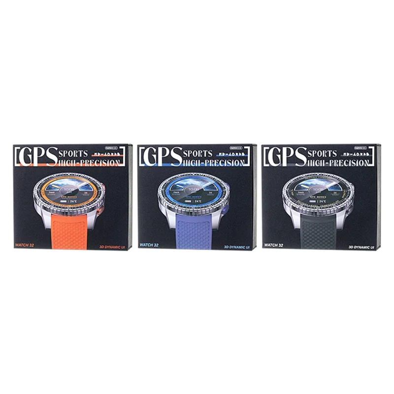 REMAX WATCH32 5ATM Waterproof GPS Smart Watch 100+ Sport Modes 1.43 Inch AMOLED Screen Wristwatch - Blue