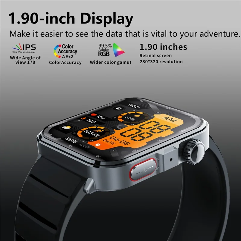 F330 Smart Watch Bluetooth-Compatible Calling Heart Rate Blood Oxygen ECG Monitoring Sports Watch - Pink / Silicone Strap