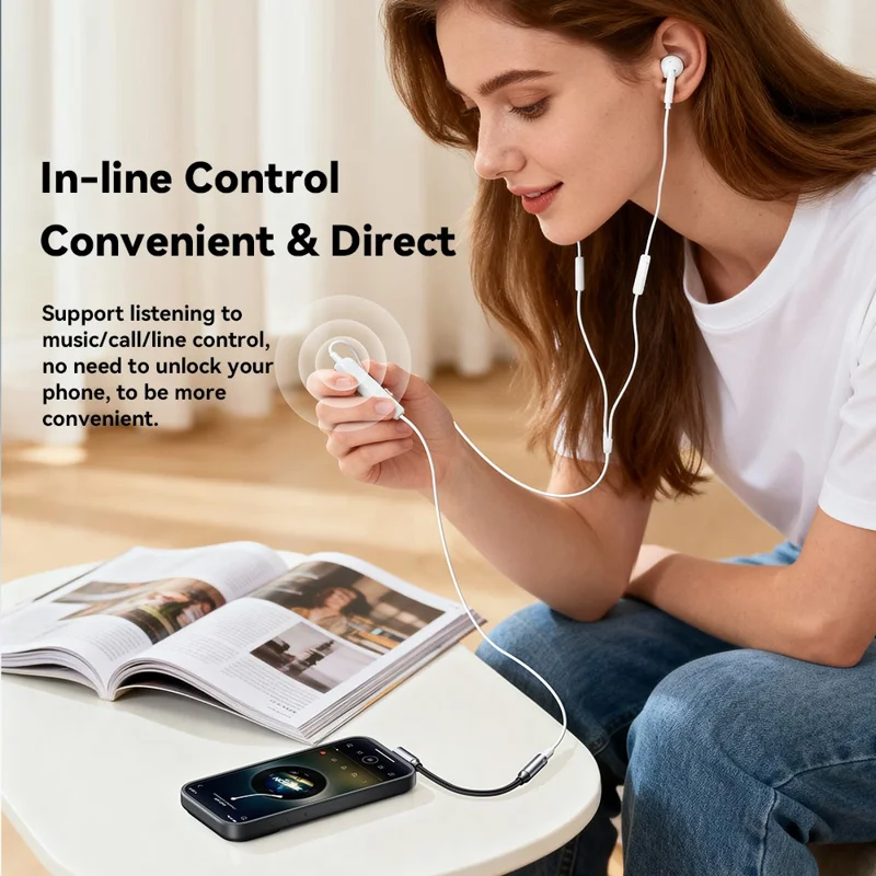 ESSAGER 12cm L-Shape Type-C Male to 3.5mm Female DAC Digital Decoder HiFi Audio Adapter - Grey