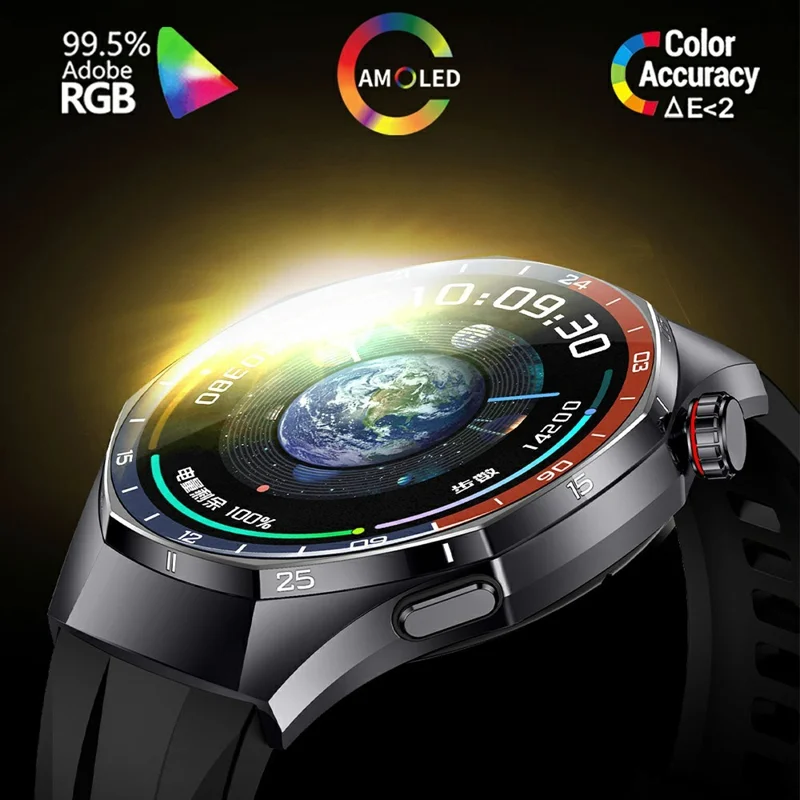 Умные часы Y108 с экраном 1,32 дюйма, AMOLED, с IP68 водонепроницаемостью, ЭКГ, пульсометром, измерением уровня кислорода в крови, Bluetooth, функцией звонков, мониторингом здоровья — Розовый / силиконовый ремешок