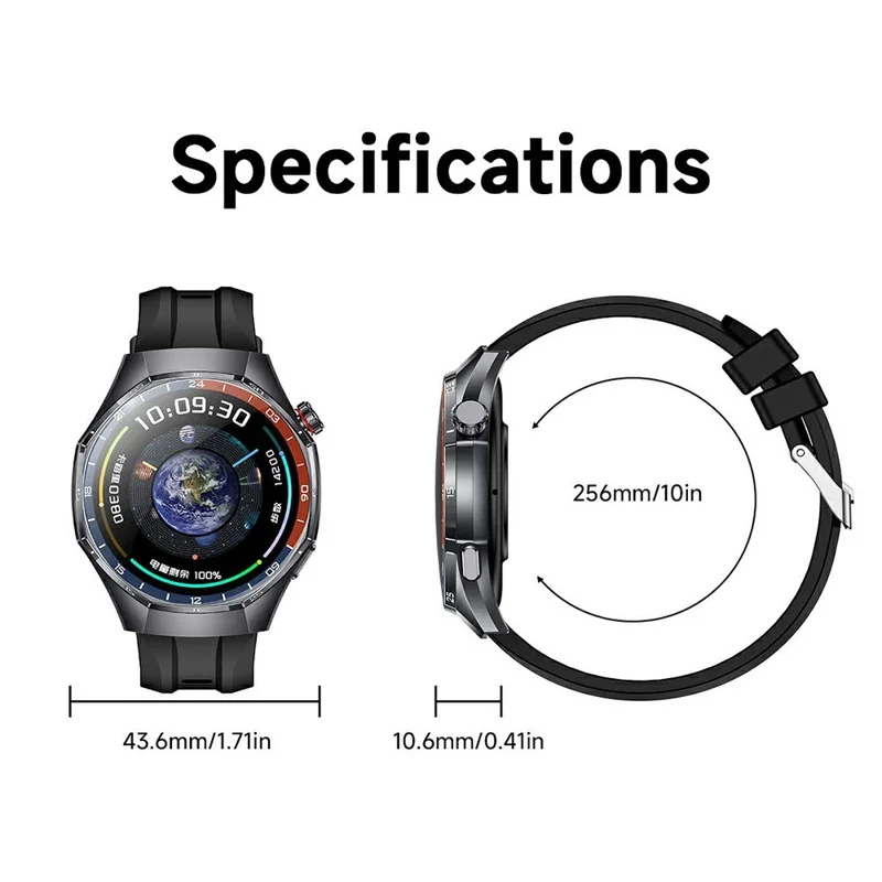 Умные часы Y108 с экраном 1,32 дюйма, AMOLED, с IP68 водонепроницаемостью, ЭКГ, пульсометром, измерением уровня кислорода в крови, Bluetooth, функцией звонков, мониторингом здоровья — Розовый / силиконовый ремешок