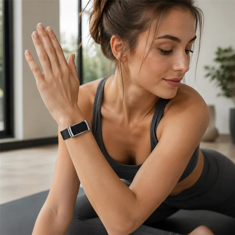 Pulsera inteligente U25, rastreador de ejercicios con monitoreo de frecuencia cardíaca, saturación de oxígeno, sueño y resistencia al agua IP68, pulsera para deportes - Plata / Correa trenzada