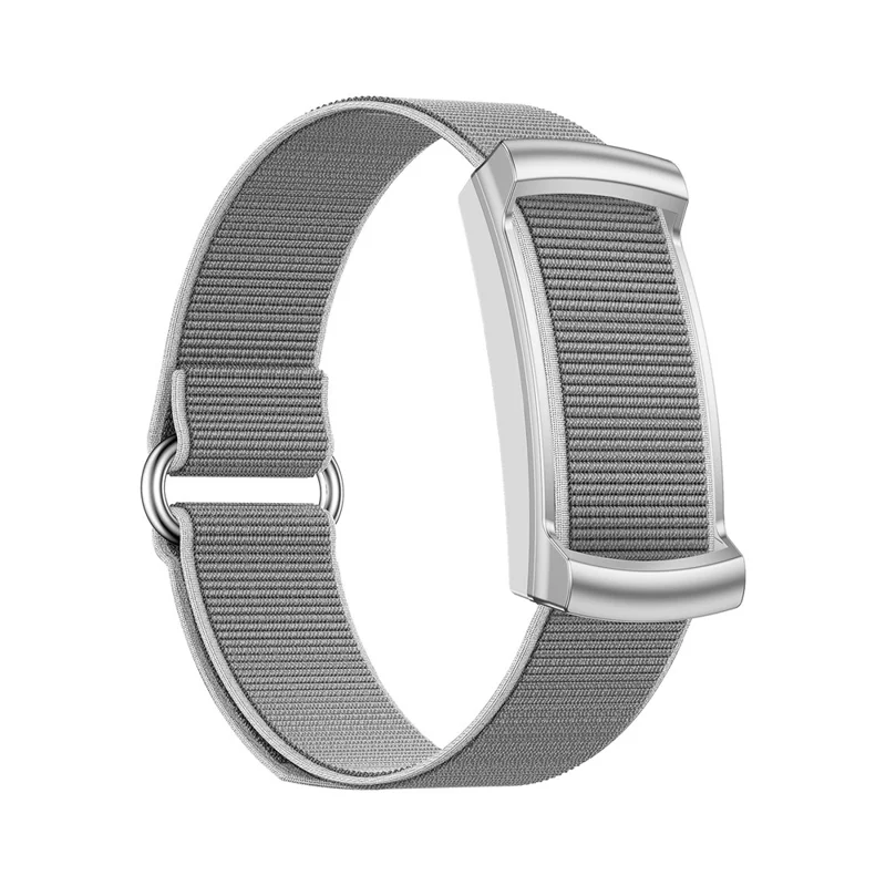 Pulsera inteligente U25, rastreador de ejercicios con monitoreo de frecuencia cardíaca, saturación de oxígeno, sueño y resistencia al agua IP68, pulsera para deportes - Plata / Correa trenzada