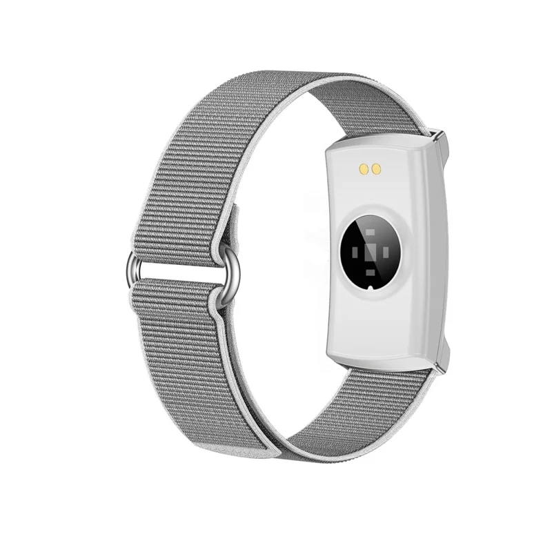 Pulsera inteligente U25, rastreador de ejercicios con monitoreo de frecuencia cardíaca, saturación de oxígeno, sueño y resistencia al agua IP68, pulsera para deportes - Plata / Correa trenzada