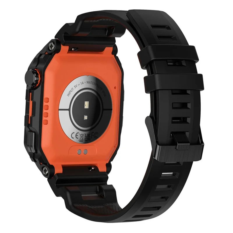 FT61 1.75 inch IPS GPS Smart Watch Bluetooth-compatible Calling Health Monitoring IP68 Waterproof - Black