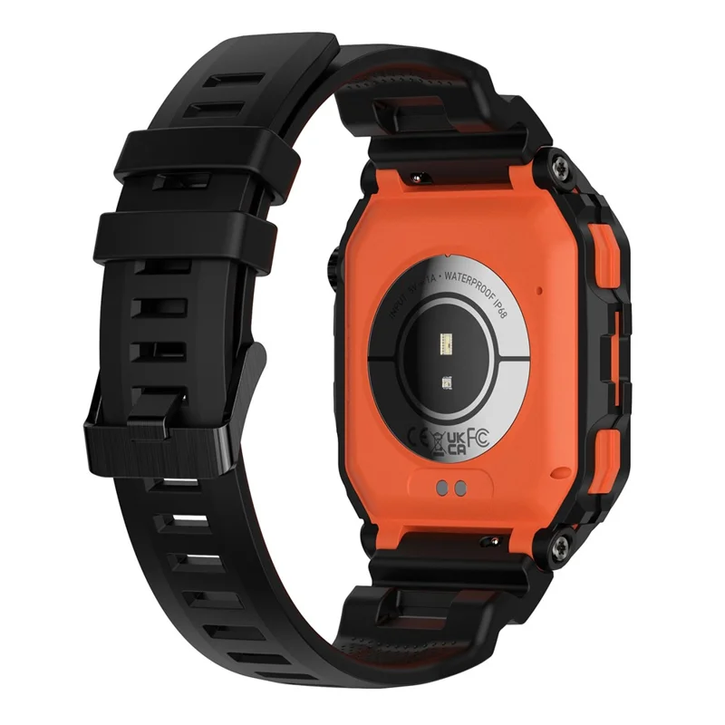 FT61 1.75 inch IPS GPS Smart Watch Bluetooth-compatible Calling Health Monitoring IP68 Waterproof - Black
