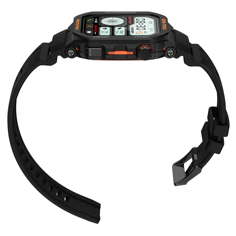 FT61 1.75 inch IPS GPS Smart Watch Bluetooth-compatible Calling Health Monitoring IP68 Waterproof - Black