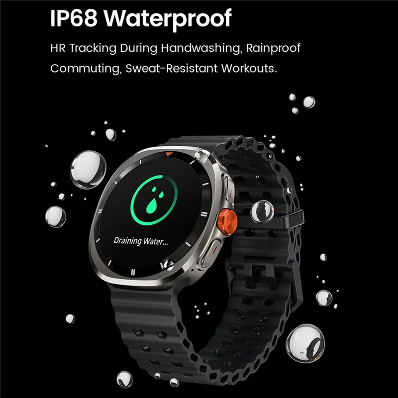 HAYLOU VIBE LS30 Smartwatch 1.43 inch AMOLED Display Bluetooth-compatible Calling IP68 Waterproof - Black