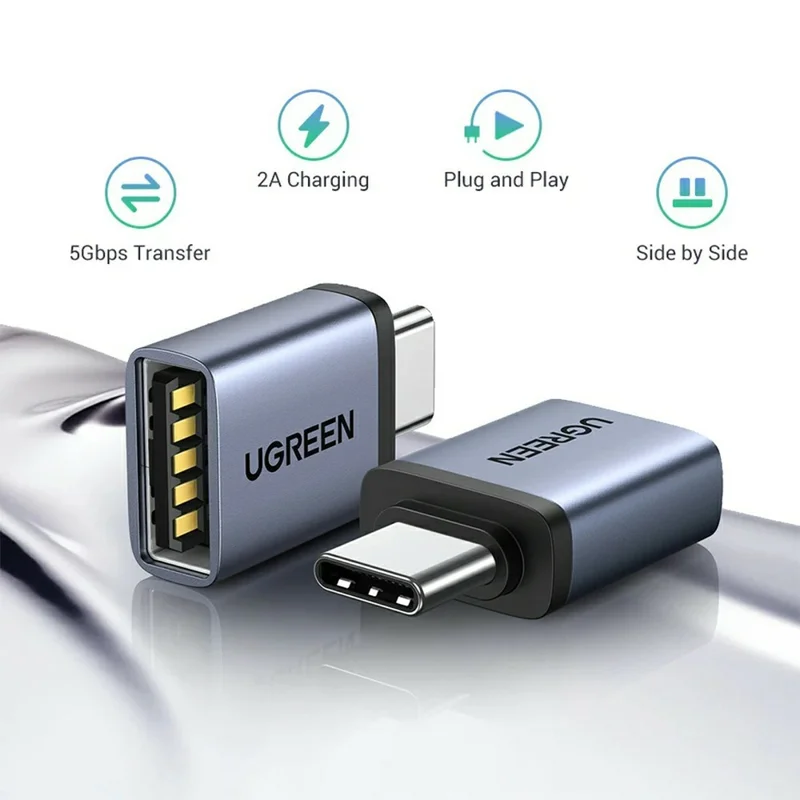 UGREEN 40702 USB-C Male to USB 3.0 Female Adapter 5Gbps OTG Data Transfer for Laptop Tablet Phone