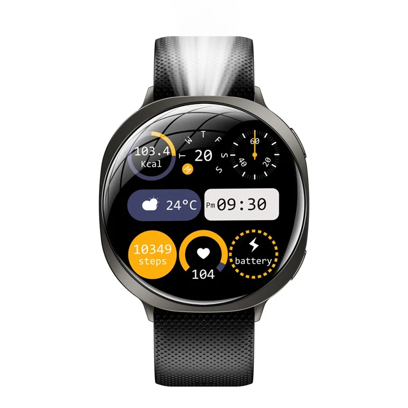M301 Ultradünne Smartwatch 1,32 Zoll AMOLED IP68 Wasserdicht Bluetooth-kompatible Anruffunktion Fitness-Tracker - Tarnish