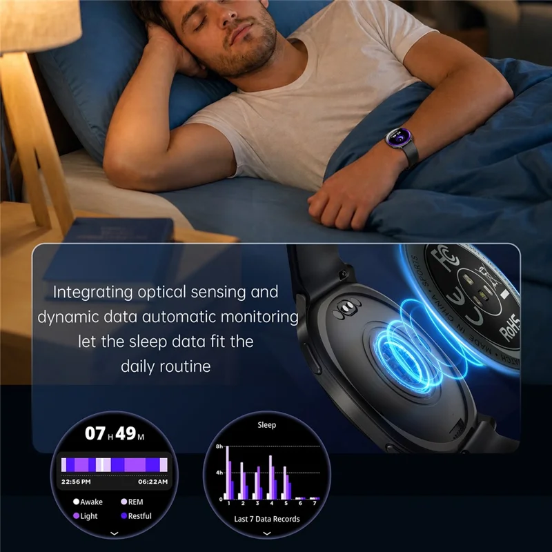 M301 Ultradünne Smartwatch 1,32 Zoll AMOLED IP68 Wasserdicht Bluetooth-kompatible Anruffunktion Fitness-Tracker - Tarnish