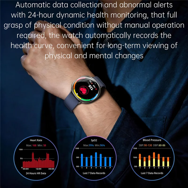 M301 Ultradünne Smartwatch 1,32 Zoll AMOLED IP68 Wasserdicht Bluetooth-kompatible Anruffunktion Fitness-Tracker - Tarnish