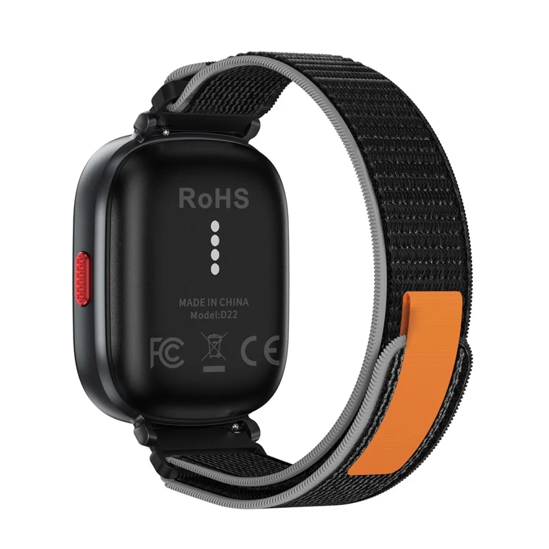 D22 2 in 1 Smart Watch Bluetooth-Compatible Earbuds 1.88 Inch Touch Screen AI Voice Assistant Real-Time Translation, Nylon Strap - Black