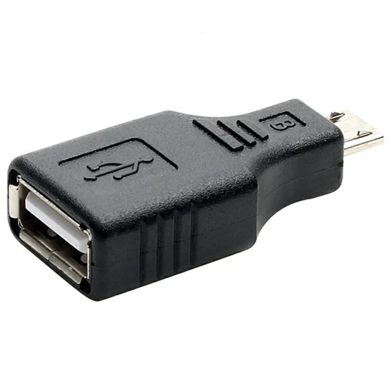 Micro USB Male to USB-A Female OTG Adapter USB 2.0 Converter for Phone Tablet U Disk - Black