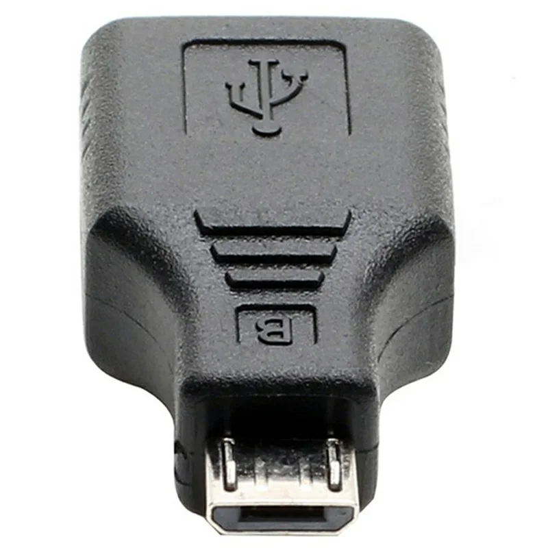 Micro USB Male to USB-A Female OTG Adapter USB 2.0 Converter for Phone Tablet U Disk - Black