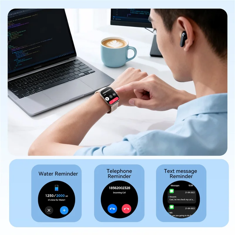 JOYROOM JR-FT6 PRO Smartwatch 2.06 inch AMOLED Display Bluetooth-compatible Calling Magnetic Sports Strap