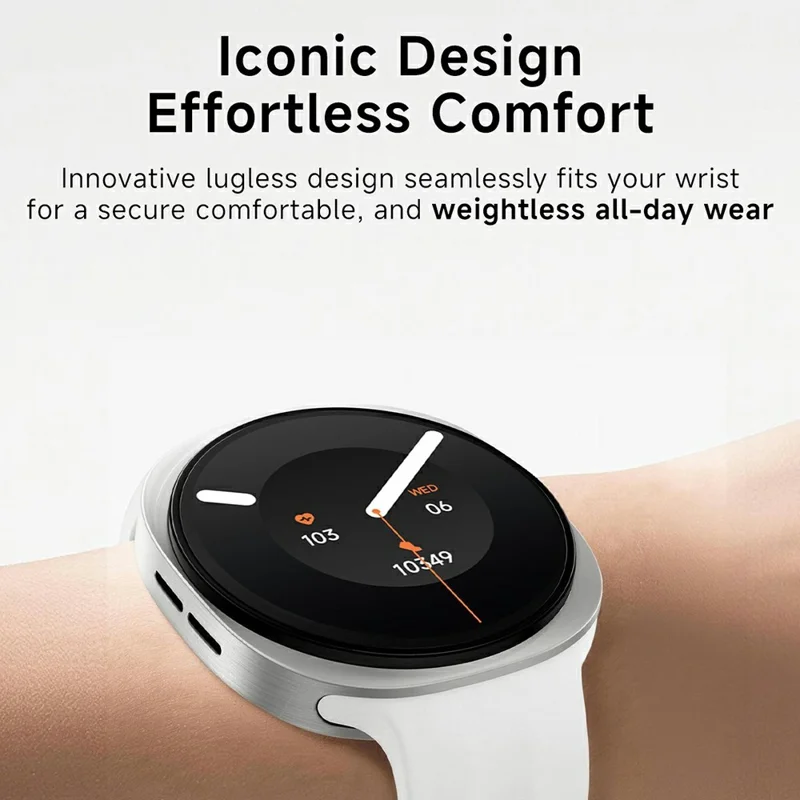 W9 Mini Smartwatch 1.29 inch IPS 360 x 360 IP68 Waterproof NFC BLE 5.4 - White