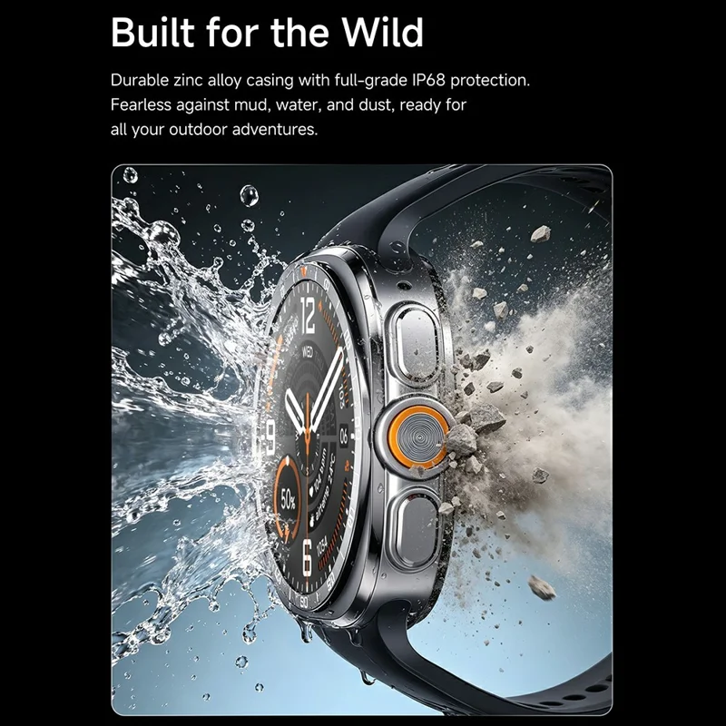 W9 Smart Watch 1.52 inch TFT 360 x 360 IP68 Waterproof Bluetooth-compatible Calling NFC Wireless Charging - Black