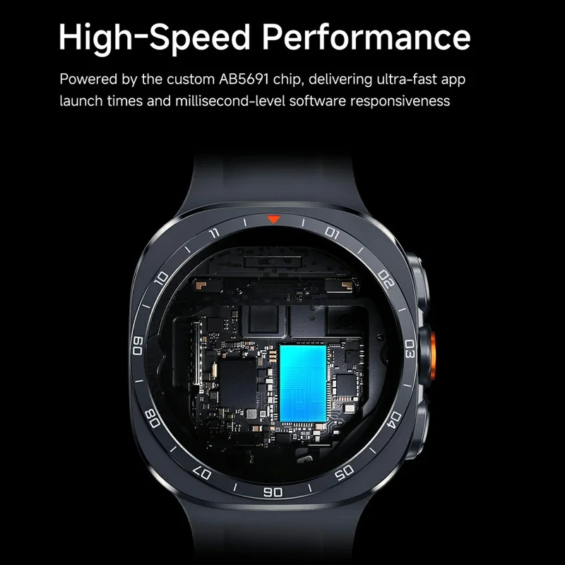W9 Smart Watch 1.52 inch TFT 360 x 360 IP68 Waterproof Bluetooth-compatible Calling NFC Wireless Charging - Black