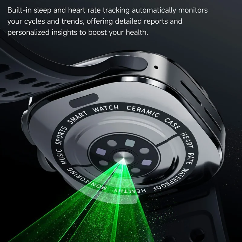 W9 Smart Watch 1.52 inch TFT 360 x 360 IP68 Waterproof Bluetooth-compatible Calling NFC Wireless Charging - Black