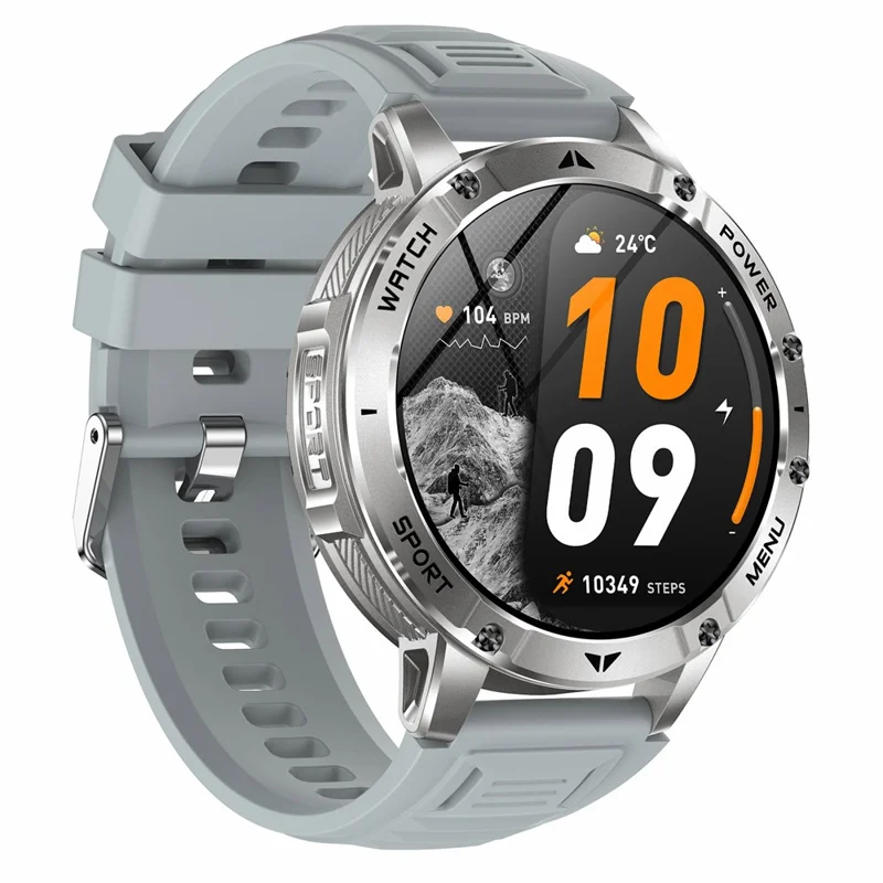 AK112 1.7 inch HD Bluetooth-compatible Calling Smart Watch 100+ Sports Modes, Silicone Strap - Grey