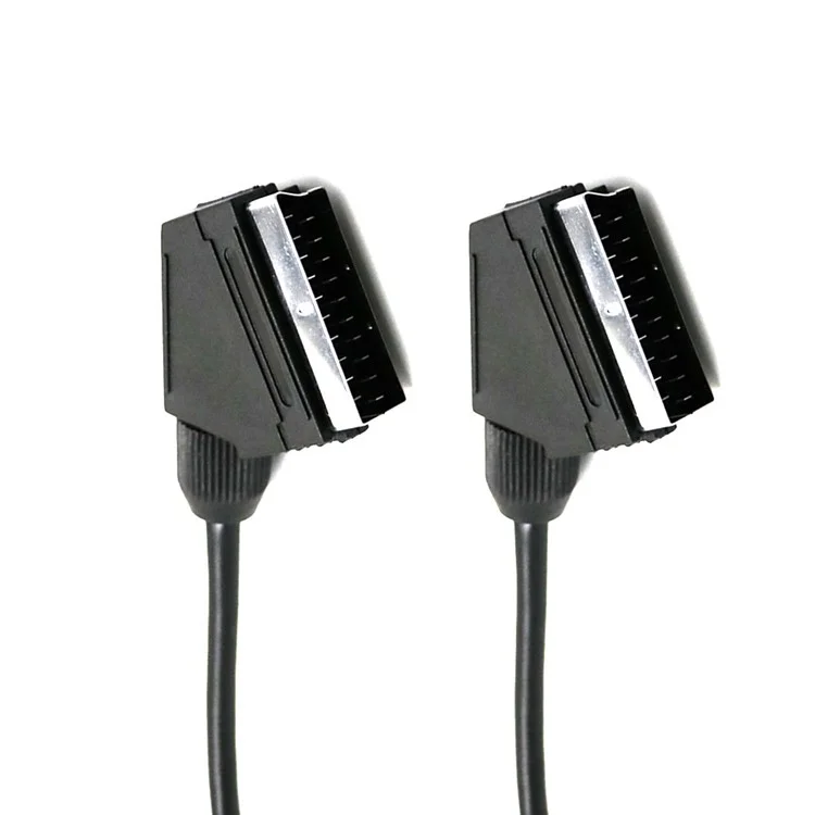 Scart Cable 21 Pins Stecker Audio Video Verlängerungskabel 1.5m