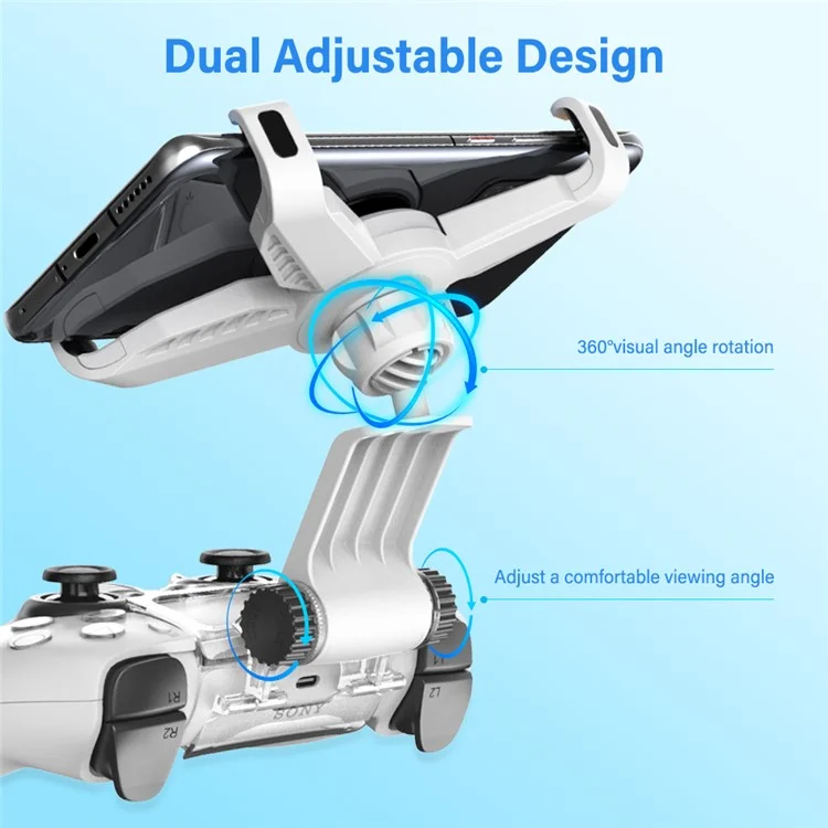 DOBE X Shape Phone Clamp Stand Holder con supporto regolabile per il controller Sony PlayStation 5