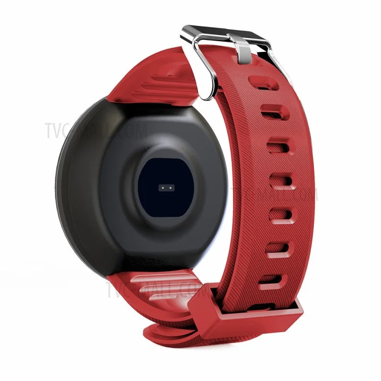 D18 1.3-Inch Smart Watch Band Multi-function Fitness Tracker IP67 Waterproof Heart Rate Monitor Smart Bracelet - Red