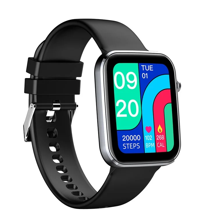 Z15 1.69-Inch Screen Full Touch Screen Health Monitoring Smart Watch Sports Watch Smart Bracelet - Black