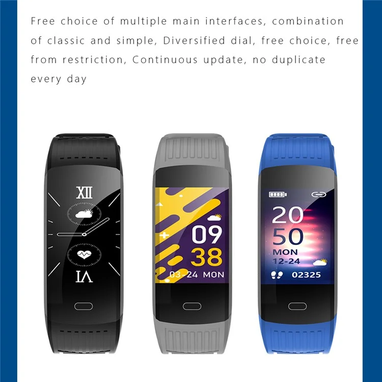 ZERO Heart Rate Blood Pressure Monitor Fitness Tracker Waterproof Bluetooth-compatible Smart Watch Wristband - Blue