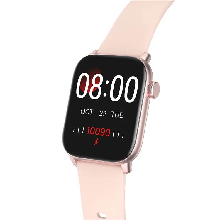 KW76 1,75 Zoll Voller Touchscreen IP68 Waterefielwetter Vorhersage Taschenlampe Multisport-modus Smart Watch - Rosa