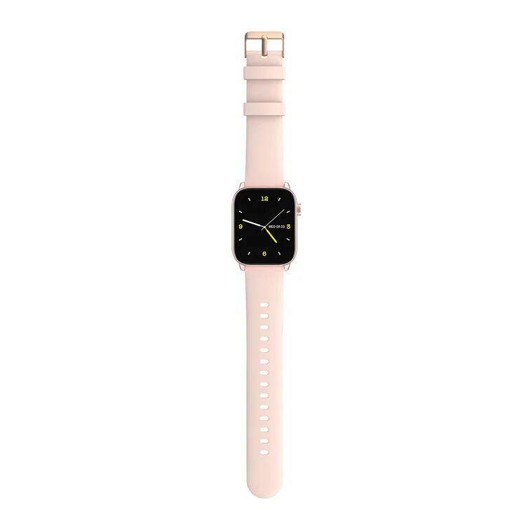 KW76 1,75 Zoll Voller Touchscreen IP68 Waterefielwetter Vorhersage Taschenlampe Multisport-modus Smart Watch - Rosa