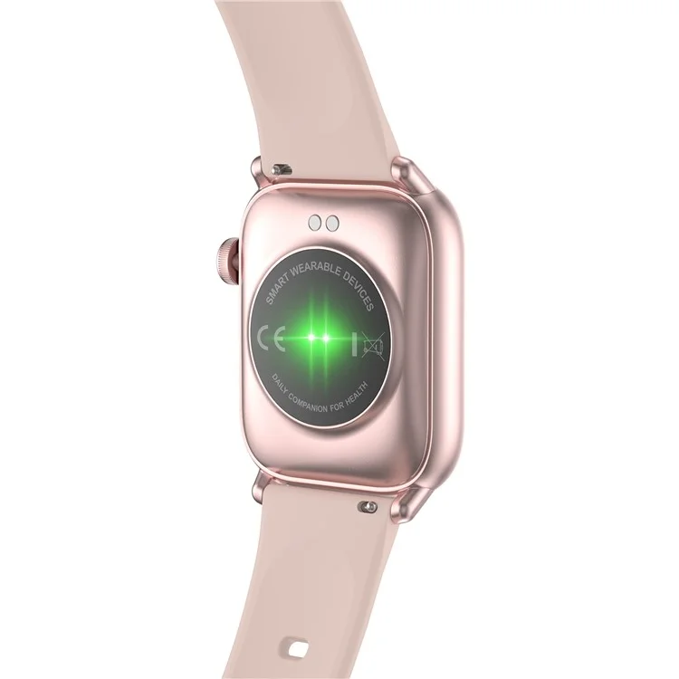 KW76 1,75 Zoll Voller Touchscreen IP68 Waterefielwetter Vorhersage Taschenlampe Multisport-modus Smart Watch - Rosa