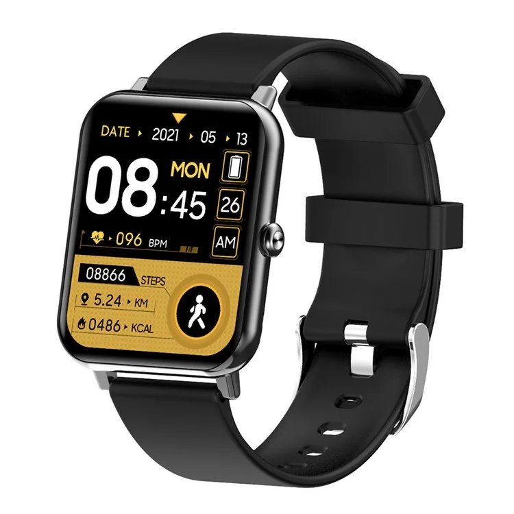 F97 Smart Watch 1.69 Pulgadas Pantalla Cuerpo Temperatura Sangre Oxígeno Presión Arterial Monitoreo Monitoreo Sueño Monitoreo Smart Reloj - Negro