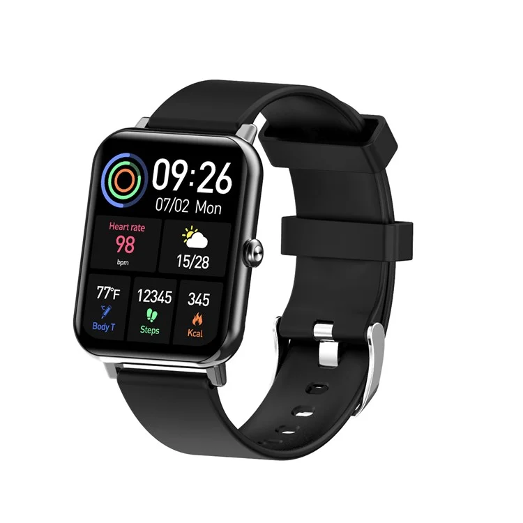 F15 Pro 1.69inch Full Touch Screen Sport Fitness Watch Smart Bracelet Band Waterproof for Android iOS - Black