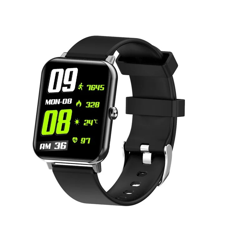 F15 Pro 1.69 Pouce Entièrement Tactile Sport Fitness Watch Bracelet Bracelet Stafofroproof Pour Android Ios - le Noir