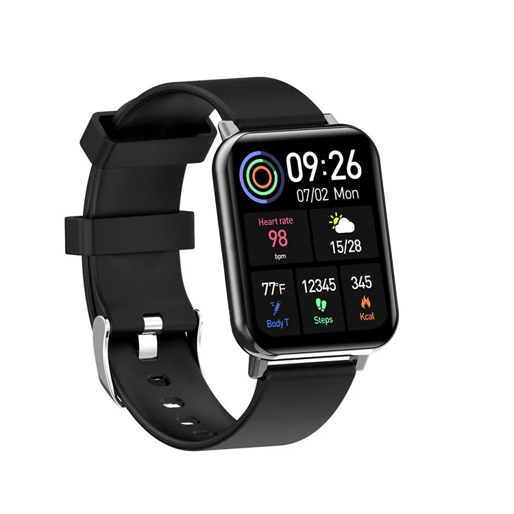 F15 Pro 1.69 Pouce Entièrement Tactile Sport Fitness Watch Bracelet Bracelet Stafofroproof Pour Android Ios - le Noir
