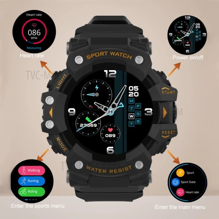 LC11 Smartwatch Braccialetto fitness per pressione sanguigna, frequenza cardiaca e sport per Android e iOS - Blu 