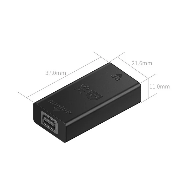 DP Female to Mini DP Female Straight Adapter DisplayPort 1.4 8K 60Hz Video Converter