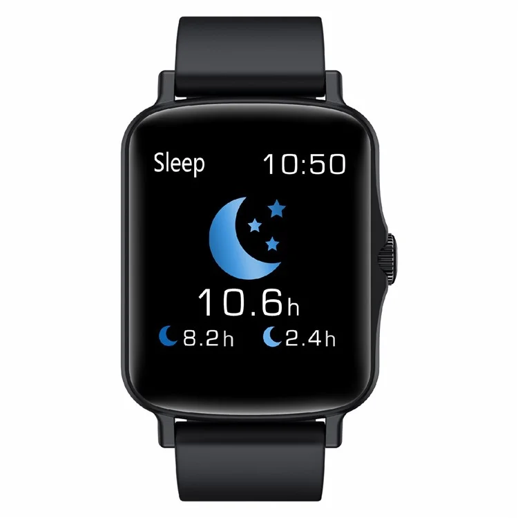 Ptone Sports Sports Fitness Square Smart Orologio Smart Impermeabile Bluetooth Heart Freed Frence Monitoraggio Smart Bracciale - Nero