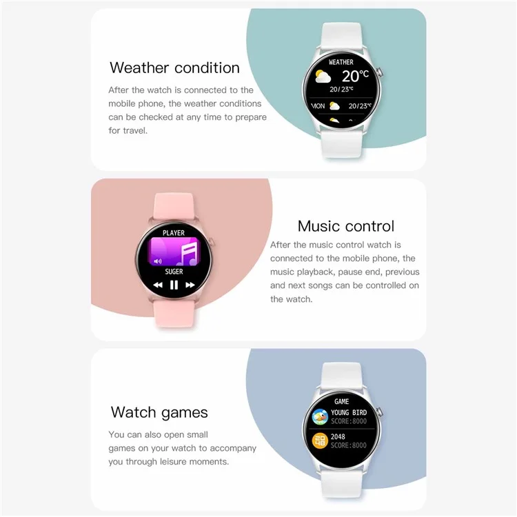 KC08 1.28 Pulgadas Pantalla IPS Táctil Completa Reloj Inteligente Multifuncional Resistente al Agua IP67 Ligero Reloj Deportivo con Monitoreo de Frecuencia Cardíaca/Presión Arterial/Oxígeno en Sangre - Negro