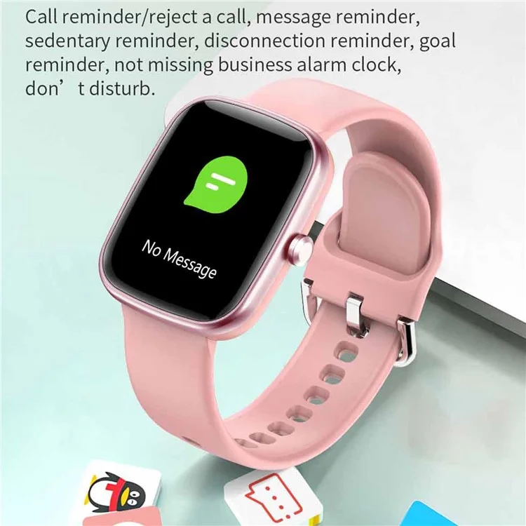 NS17 Bluetooth-compatible 5.0 Wristwatch Heart Rate Sleep Quality Monitoring IP68 Waterproof Fitness Smart Watch - Black