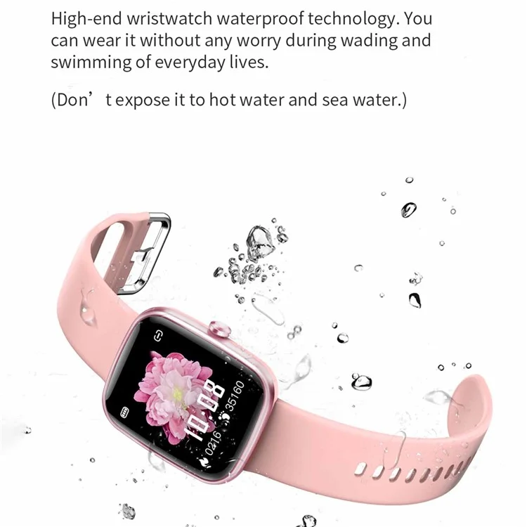 NS17 Bluetooth-compatible 5.0 Wristwatch Heart Rate Sleep Quality Monitoring IP68 Waterproof Fitness Smart Watch - Black