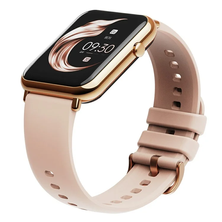 Q19 Pro 1.69 inch Temperature Detection Bluetooth-compatible Smart Watch Sports Tracker Heart Rate Sleep Health Monitoring Smart Bracelet - Gold