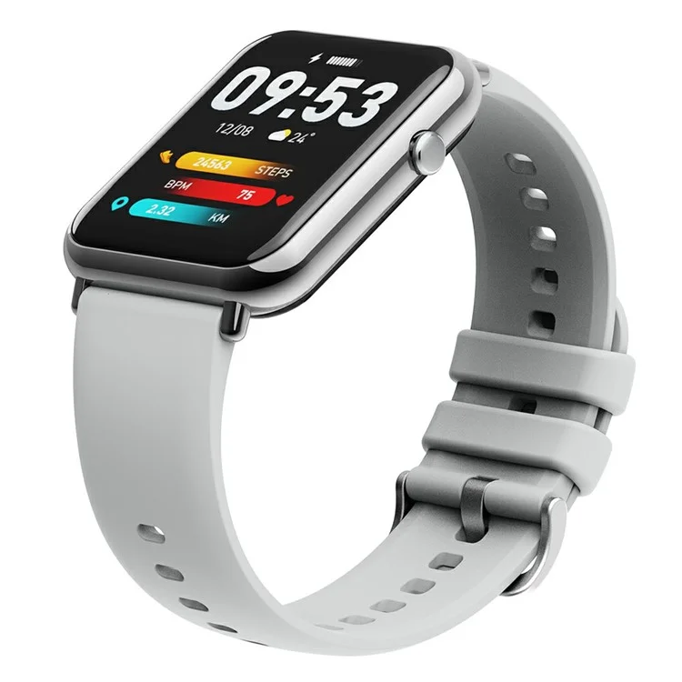 Q19 Pro 1.69 inch Temperature Detection Bluetooth-compatible Smart Watch Sports Tracker Heart Rate Sleep Health Monitoring Smart Bracelet - White